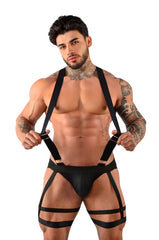 Black and red design with adjustable wrist straps for a secure fit