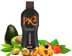Pk2 Energy product bottle with natural ingredients and vitamins