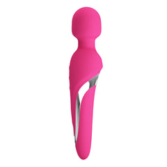 Producto Vibrador Wand Michael Térmico en color rosa con cabezal flexible