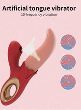 Vibrador Carlo de color rosa con velocidad ajustable