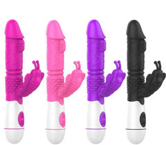 Producto de color rosa con forma de mariposa para estimulación femenina