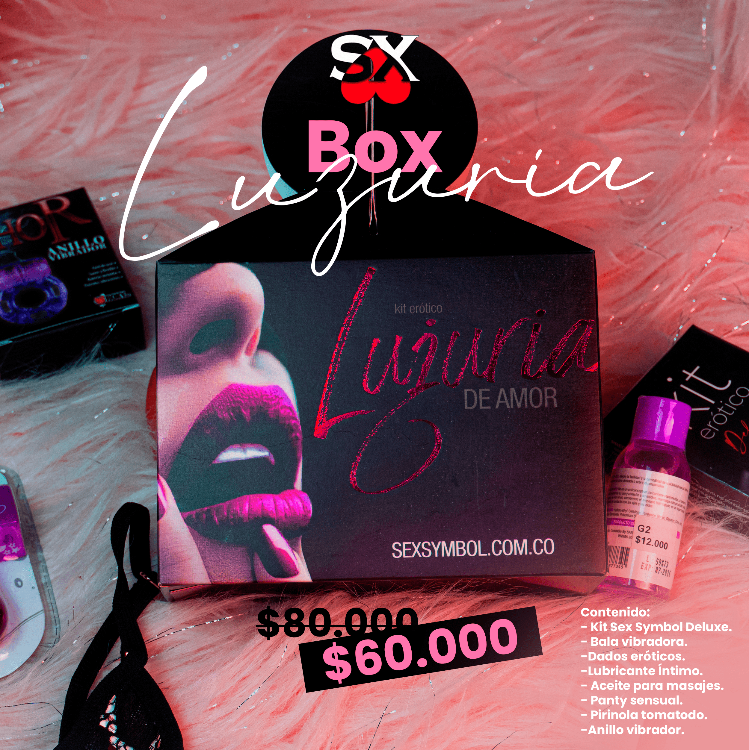 Box Lujuria SexSymbol, a luxurious and sensual sexual wellness product
