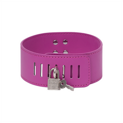 Beautiful purple cherry domination collar for a bold and confident look