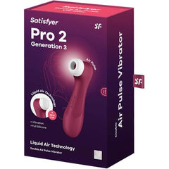 Satisfyer Pro 2 - Generation 3 Vinotinto with 11 intensity levels and whisper mode