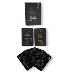 Juego De Poker Kamasutra Lesbiana featuring a deck of cards and provocative illustrations inspired by the Kamasutra