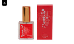 Close-up of Feromonas Feroz Deluxe Women Flavor Sex pheromone bottle with elegant packaging and gold accents