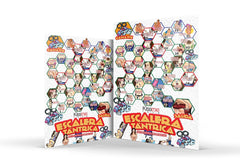 Colorful and intricate wooden board game set for Juego de Mesa Escalera Tantrica