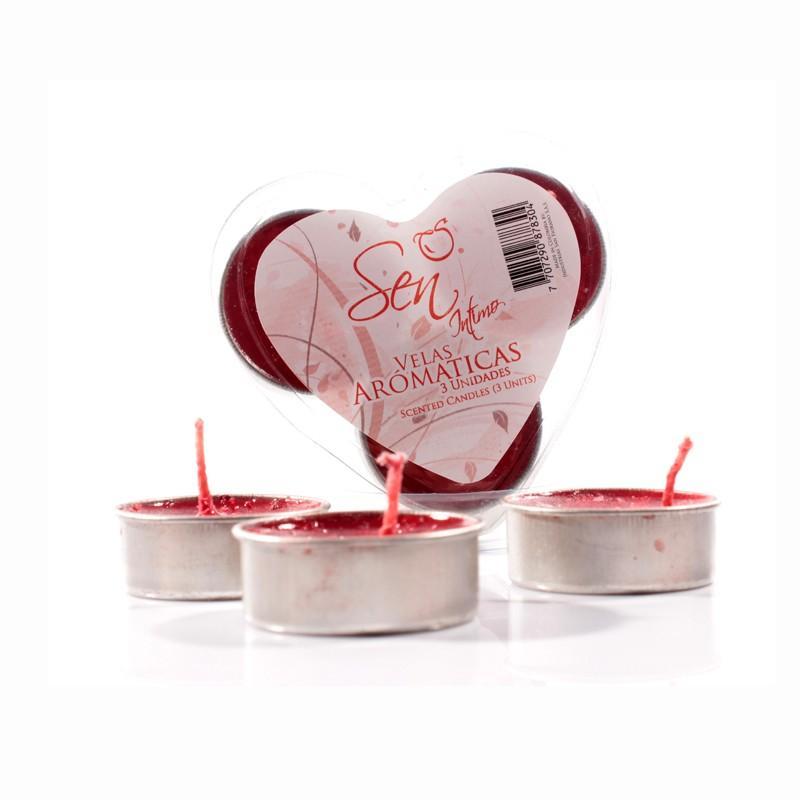 Aromatic SEN candles set of 3 units, scented with natural essential oils