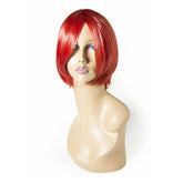 PELUCA NICOL CORTA ROJA: Short red wig with natural-looking hair texture and adjustable straps for secure fit