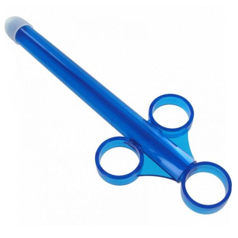 Stainless steel lube launcher with ergonomic handle for easy application