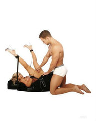 Black inflatable sex pillow for better support during intimate activities