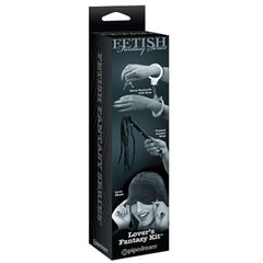 Romantic Lovers Fantasy Kit with handcuffs, blindfold, and feather tickler