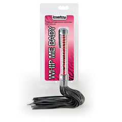 WHIP ME BABY RED: A vibrant red leather whip with a comfortable grip handle, perfect for adding a touch of playful excitement to your intimate moments