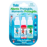 TICKS BLISTER X 3 CANELA-MENTA AZUL-MENT - Three pack of cinnamon, blue mint, and mint flavored chewing gums