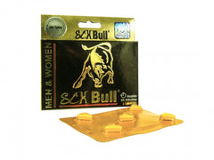 Close-up of Potenciador Sexual X-Bull X 5 Pills with logo and pill details
