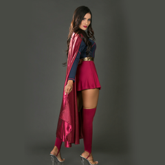 Supergirl action figure with flowing red cape and powerful stance