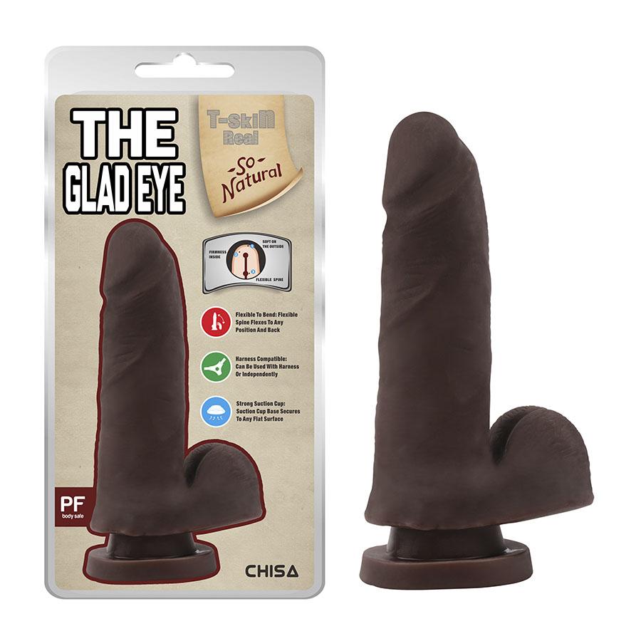 Dildo The Glad Eye Brown: Realistic and lifelike brown dildo for intimate pleasure and satisfaction