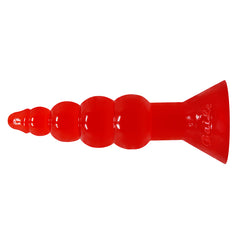 Three PLUG BUTT RIDERS products in different sizes and colors, made of body-safe silicone material