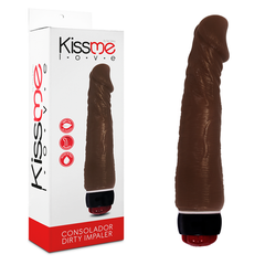 Hand holding the Dirty Impaler *NO VIBRADOR* dildo to showcase its size and girth