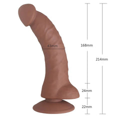 Realistic Belcebú 21 cms dildo in lifelike flesh color with detailed veins and textured surface for heightened pleasure and satisfaction