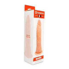 Realistic natural colored suction cup dildo for hands-free pleasure