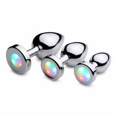 Flexible and waterproof anal plug with LED light for intimate play