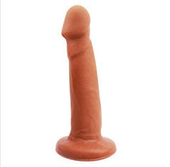 Dildo Latin Eve's Allure in realistic skin tone with textured shaft and suction cup base for hands-free pleasure
