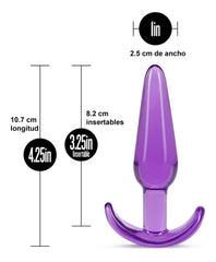 Silicone butt plug in pink, with a hyman design for anal play and stimulation