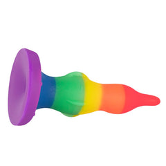 Rainbow-themed Dildo with realistic texture and lifelike feel