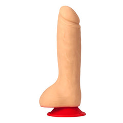 Realistic Flesh Red Dildo with Suction Cup for Hands-Free Fun