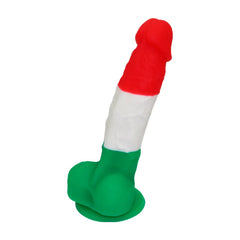 Sicilian Pride Dildo in vibrant red, curved shape for ultimate pleasure