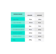 Hand holding the Dildo Kraken Mediano Elfo to show its size and flexibility