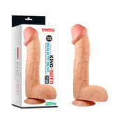 Legendary King Sized Dildo 105 in realistic flesh color, veined texture, and sturdy suction cup base for hands-free pleasure