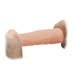 Close-up view of Dildo Flexible Bob Ammut showing its curved shape, lifelike details, and ergonomic handle for better grip and control