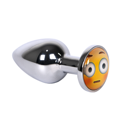 Silver Plug Acero Emoji with happy face design, perfect for tech enthusiasts and emoji lovers