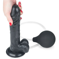 Realistic Squirt Extreme 9 Dildo Black with lifelike details