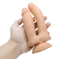 Double-ended black dildo with realistic texture and flexible design for versatility