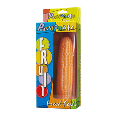 Large, textured dildo resembling a corn cob for unique sensations