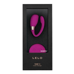 Vibrador Lelo Tiani 3, a sleek and luxurious couple's massager in elegant cerise color