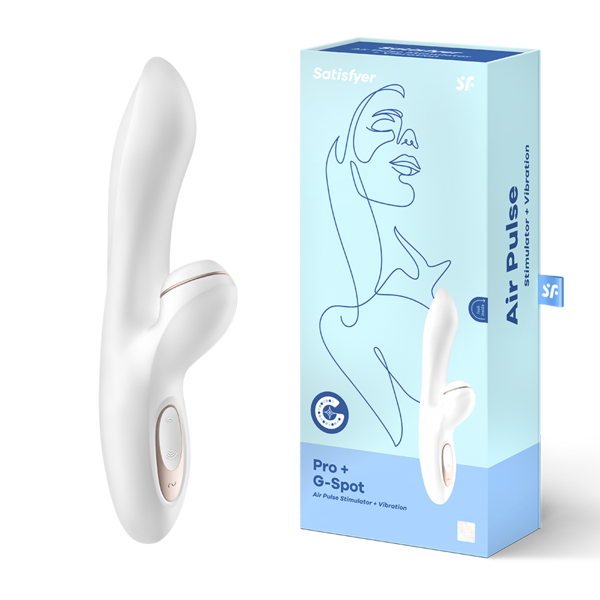 Satisfyer Pro+ G-Spot vibrator with rose gold accents and sleek design