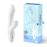 Satisfyer Pro+ G-Spot vibrator with rose gold accents and sleek design