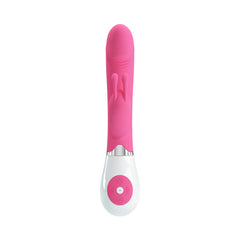 Two images showing the Vibrador con Rabbit Pretty Love Gene from different angles, highlighting its sleek design and powerful features