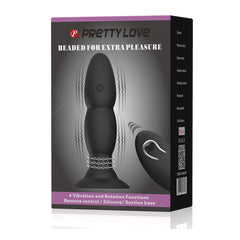 Black silicone butt plug with remote control for enhanced sensation