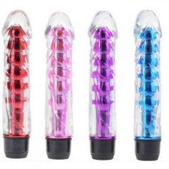 A close-up image of the pilot boat vibrator with a focus on its textured surface and ergonomic design