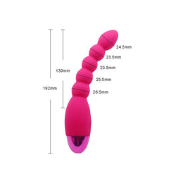 Side view of the VIBRADOR ANAL LOVER BEADS RECARGABLE, showcasing its flexible and tapered beads for gradual and intense anal stimulation, perfect for solo or partner play