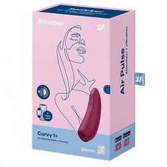 Black Satisfyer Curvy 1+ con app with customizable settings and touch-free technology