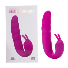 Vibrador Ribbed Dual Delux, a powerful and luxurious dual-functioning vibrator for ultimate pleasure and satisfaction