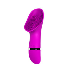 Silicone clitoris vibrator with curved tip and USB rechargeable