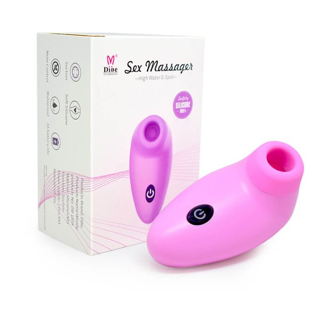 Close-up image of the SUCCIONADOR CLITORIAL SEX MASSAGER with soft silicone material and ergonomic design for intimate pleasure and stimulation