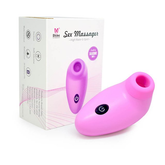 Close-up image of the SUCCIONADOR CLITORIAL SEX MASSAGER with soft silicone material and ergonomic design for intimate pleasure and stimulation